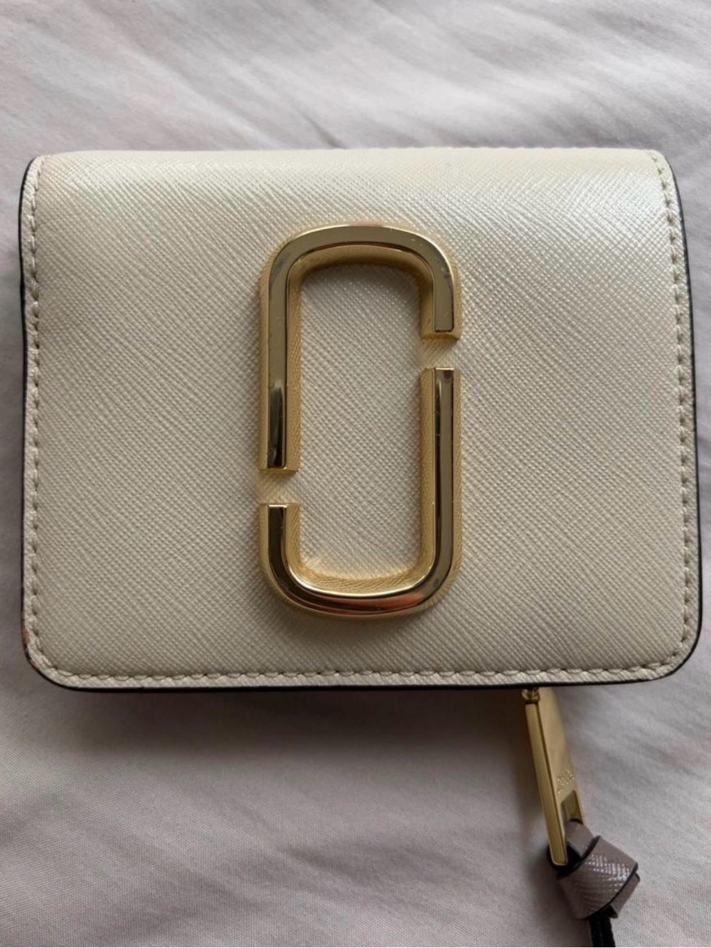 Marc Jacobs black wallet with gold hardware